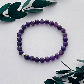 Браслет со вставкой из Аметиста , Артикул: 092103 - изображение товара №1