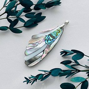 Кулон из Преламутра и Халиотиса, Артикул: 100380 - изображение товара №1