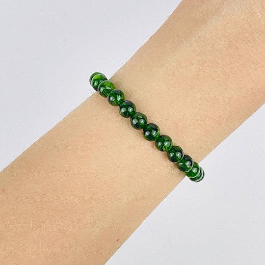 Браслет из Хромдиопсида, Артикул: 118123 - изображение товара №2