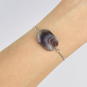 Браслет регулируемый с ботсванским Агатом, Артикул: 117897 - изображение товара №2