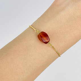 Браслет регулируемый с Сердоликом, Артикул: 117853 - изображение товара №2