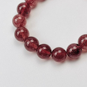 Браслет из Клубничного кварца, Артикул: 073724 - изображение товара №3