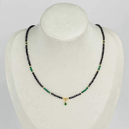 Бусы из Шпинели и Малахита , Артикул: 097196 - изображение товара №1