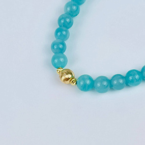 Браслет из Амазонита со вставкой, Артикул: 118137 - изображение товара №2