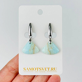 Серьги из карибского Кальцита, Артикул: 118313 - изображение товара №2