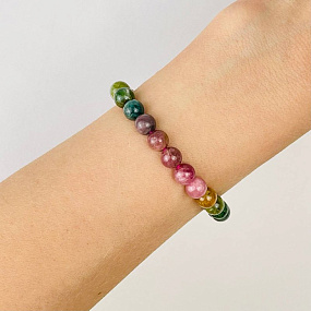 Браслет из Турмалина микс, Артикул: 115962 - изображение товара №1