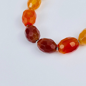 Браслет регулируемый с Сердоликом (градиент), Артикул: 117911 - изображение товара №4