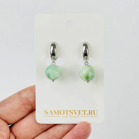 Серьги из Ангелита, Артикул: 118556 - изображение товара №1