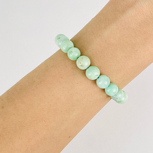 Браслет из Хризопраза, Артикул: 112648 - изображение товара №1