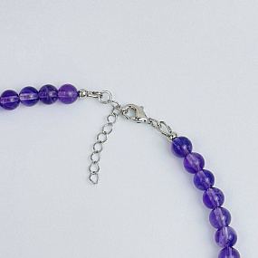 Колье из Аметиста и Селенита, Артикул: 111628 - изображение товара №3