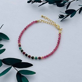 Браслет из Турмалина микс, Артикул: 101148 - изображение товара №1