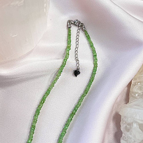 Бусы из зеленого Граната (Цаворит), Артикул: 090948 - изображение товара №2