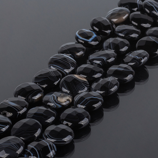 Бусины для украшений из Агата полосатого огранка, Артикул: 086605 - изображение товара №1