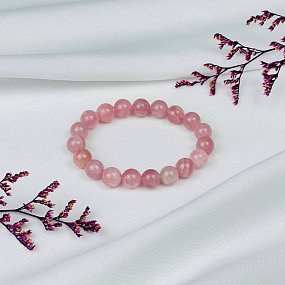 Браслет из мадагаскарского Розового кварца, Артикул: 085113 - изображение товара №1