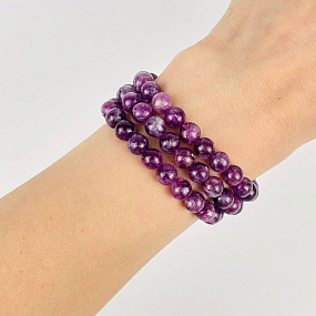 Бусины для украшений из Лепидолита (60 бусин), Артикул: 116777 - изображение товара №2