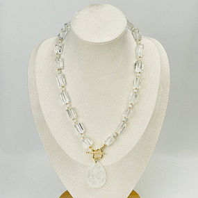 Колье из Горного Хрусталя и Лунного камня