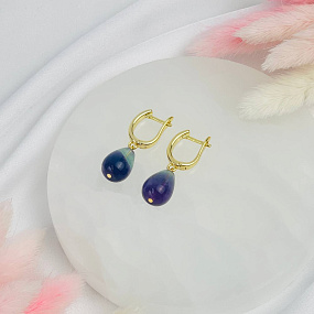 Серьги из Флюорита, Артикул: 118483 - изображение товара №2