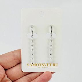 Серьги длинные из Лунного камня, Артикул: 118568 - изображение товара №1