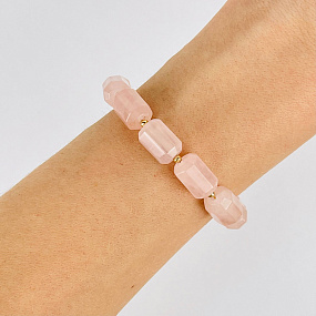 Браслет из мадагаскарского Розового кварца