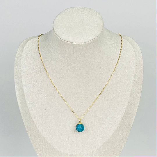 Кулон на цепочке из Бирюзы, Артикул: 117014 - изображение товара №1