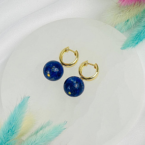 Серьги из Лазурита, Артикул: 118331 - изображение товара №2