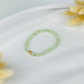 Браслет со вставкой из Пренита, Артикул: 093007 - изображение товара №2