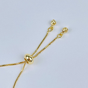 Браслет регулируемый с камнем Жемчуг, Артикул: 081653 - изображение товара №3