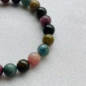 Браслет из Турмалина микс, Артикул: 078966 - изображение товара №2