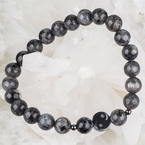 Браслет Инь-Янь из Лабрадора (Лаврикит)