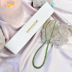 Бусы из зеленого Граната (Цаворит), Артикул: 090948 - изображение товара №4