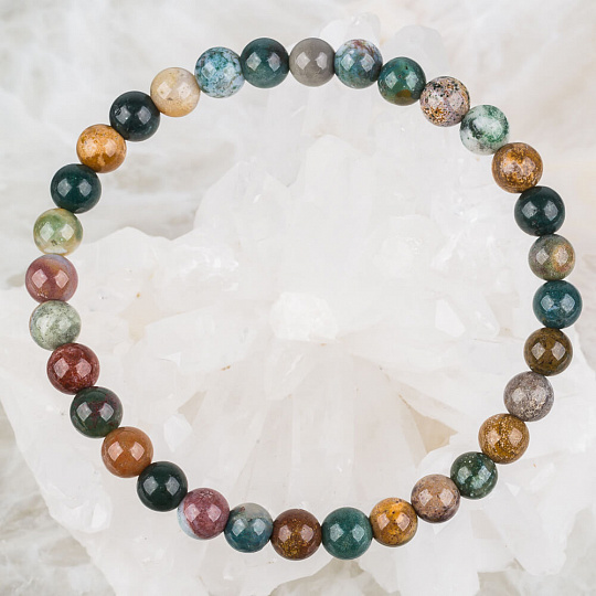 Браслет с океанической Яшмой, Артикул: 092437 - изображение товара №1