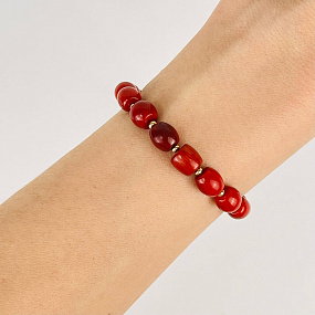 Браслет регулируемый на увеличение из Коралла, Артикул: 117638 - изображение товара №2