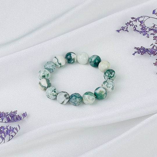 Браслет из Мохового агата, Артикул: 118266 - изображение товара №2