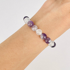 Браслет из Аметиста и Селенита