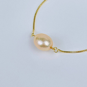 Браслет регулируемый с камнем Жемчуг, Артикул: 081653 - изображение товара №4