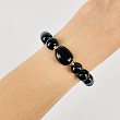 Браслет из черного Агата и Раухтопаза