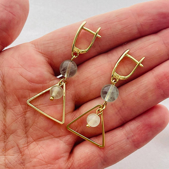 Серьги из Флюорита, Артикул: 099614 - изображение товара №3
