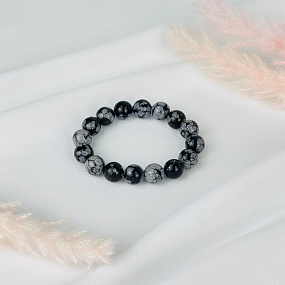 Браслет из снежного Обсидиана, Артикул: 061142 - изображение товара №2