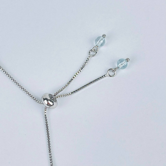 Браслет регулируемый из голубого Топаза, Артикул: 117303 - изображение товара №3