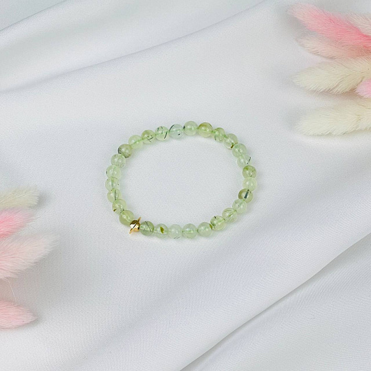 Браслет из Пренита со вставкой, Артикул: 117883 - изображение товара №2