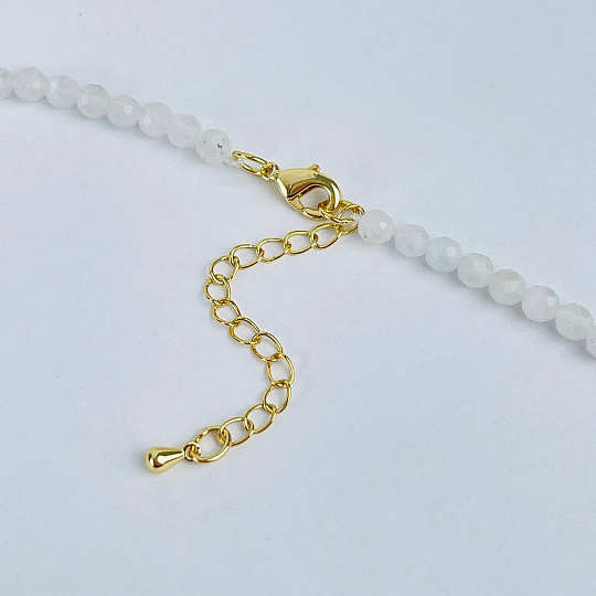 Бусы из Лунного камня огранка, Артикул: 099564 - изображение товара №2