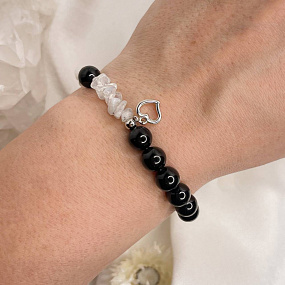 Браслет из Турмалина и Лунного камня, Артикул: 096280 - изображение товара №1