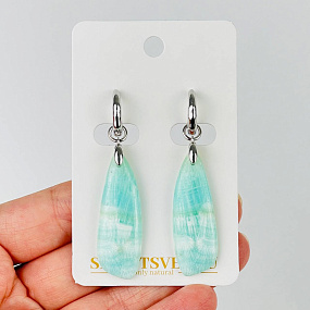 Серьги из карибского Кальцита, Артикул: 118312 - изображение товара №1