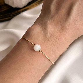 Браслет регулируемый с белым Нефритом, Артикул: 097432 - изображение товара №1