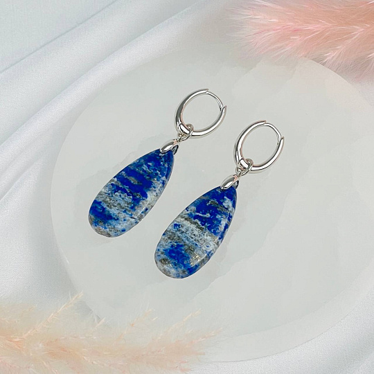 Серьги из Лазурита, Артикул: 118318 - изображение товара №2