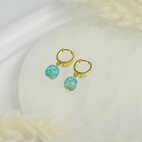 Серьги из Амазонита, Артикул: 118576 - изображение товара №2