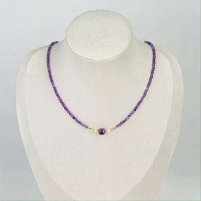 Чокер из Аметиста и Жемчуга, Артикул: 116817 - изображение товара №1