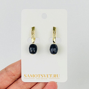 Серьги из Сапфира (Корунд), Артикул: 118401 - изображение товара №1