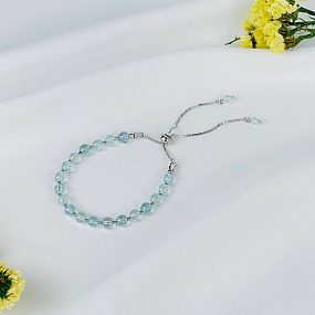 Браслет регулируемый из голубого Топаза