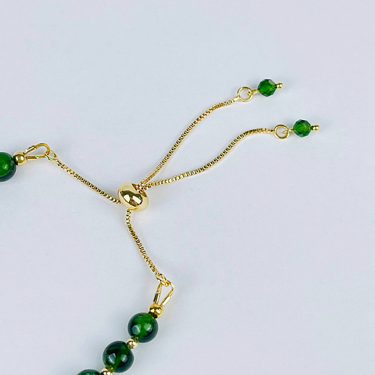 Браслет регулируемый из Хромдиопсида, Артикул: 117632 - изображение товара №4